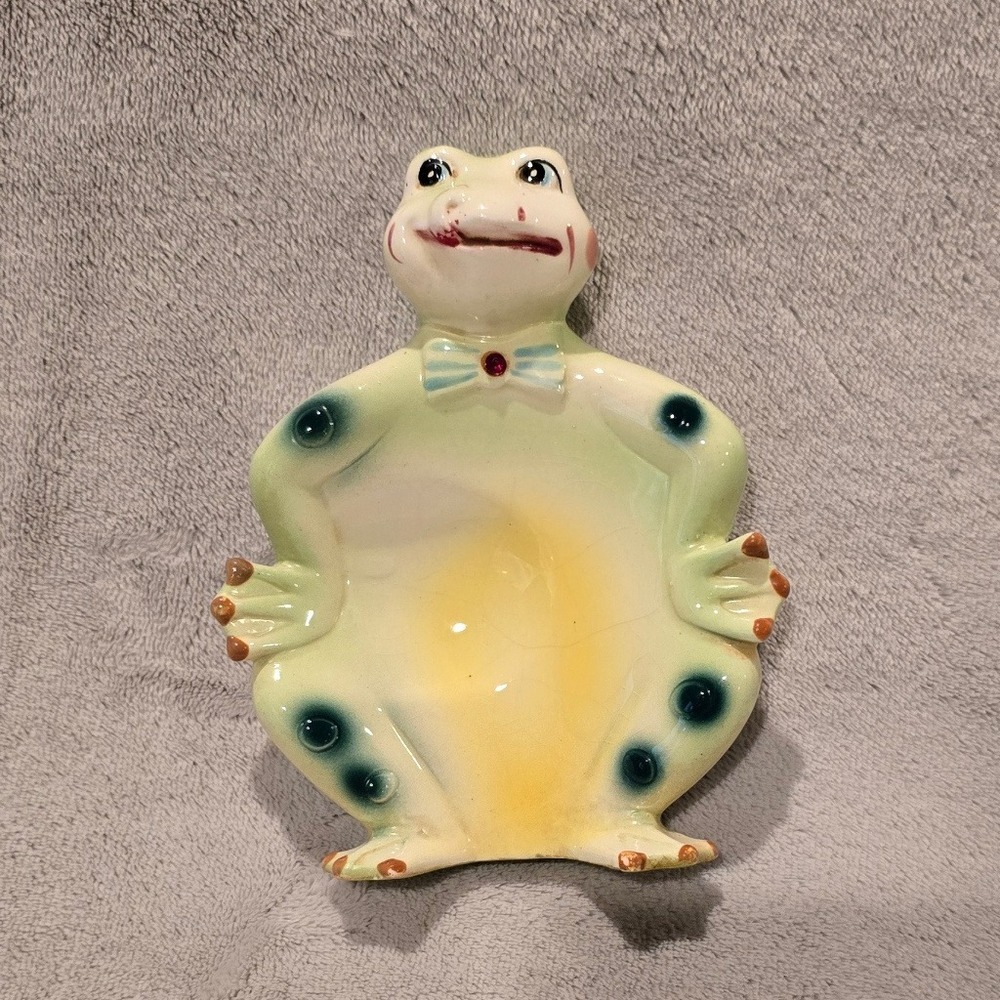 Vintage Enesco Spoon Rest Freddie The Frog RARE Made in Japan